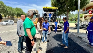 Çeşme Belediyesi Yol Bakım ve Onarım Çalışmalarında Hız Kesmiyor