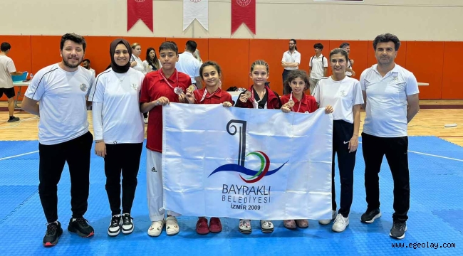  Tekvandoda İzmir'in şampiyonu Bayraklı Belediyesi 