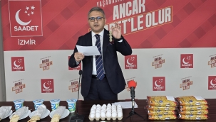 Saadet Partisi'nden tavuk dönerli, yumurtalı, sakızlı tepki 