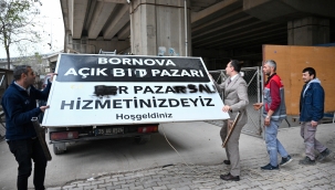 Bornova’da viyadükaltı pazaryerine düzenleme 